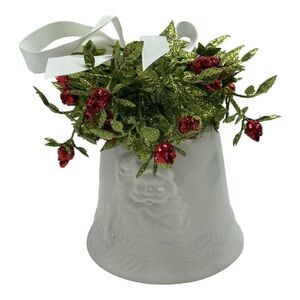 Mission Gallery Santa Claus Christmas Kissing Bell Mistletoe Ornament